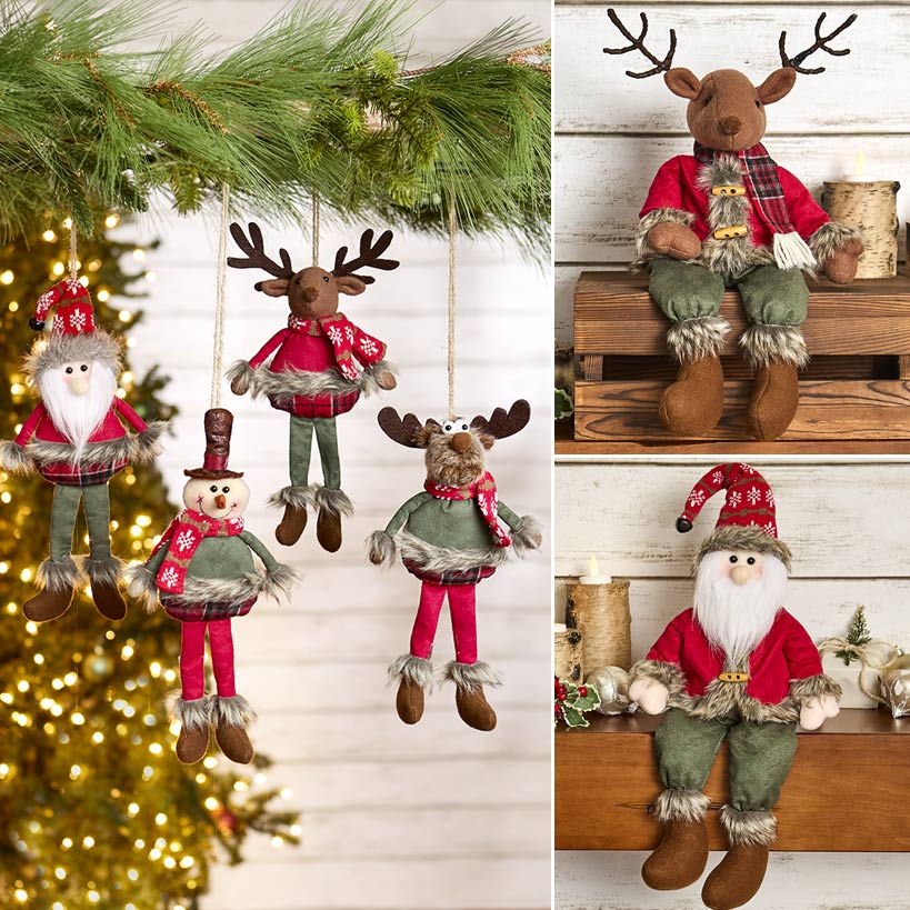 Ready for Winter Woodsy Figure or Set of 2 Ornaments