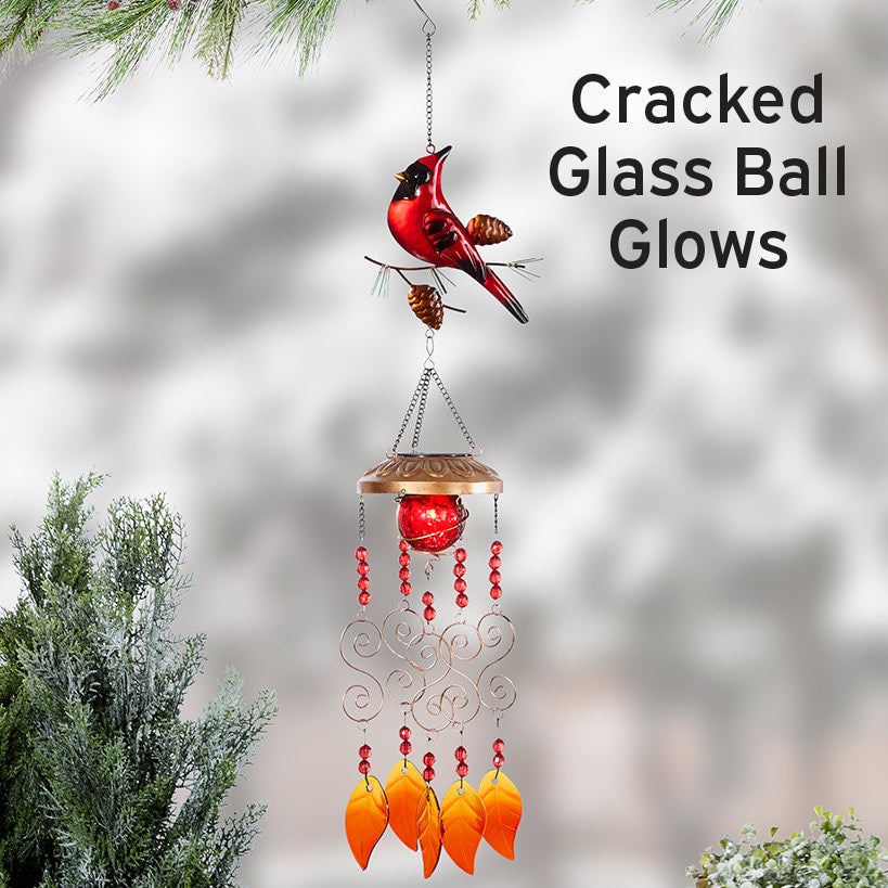 Solar Cardinal Wind Chime