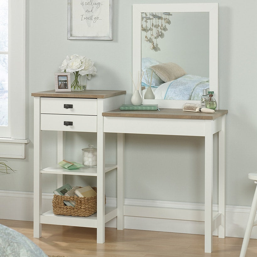 Cottage Road ® Collection White Bedroom Vanity with Mirror