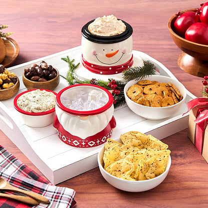 Festive Cool or Warm Dip Server