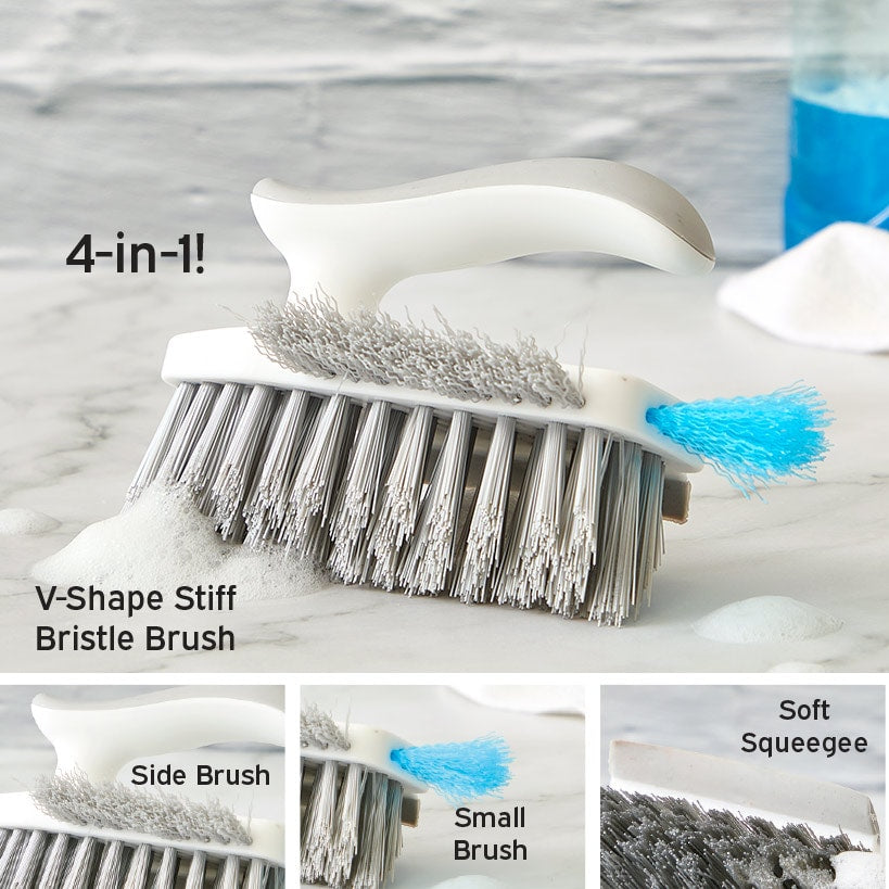 4-In-1 Cleaning Brush and Corner Scrubber - Perfect For Tile And Grout