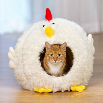 Comfy Chicken Hideaway Cat Bed