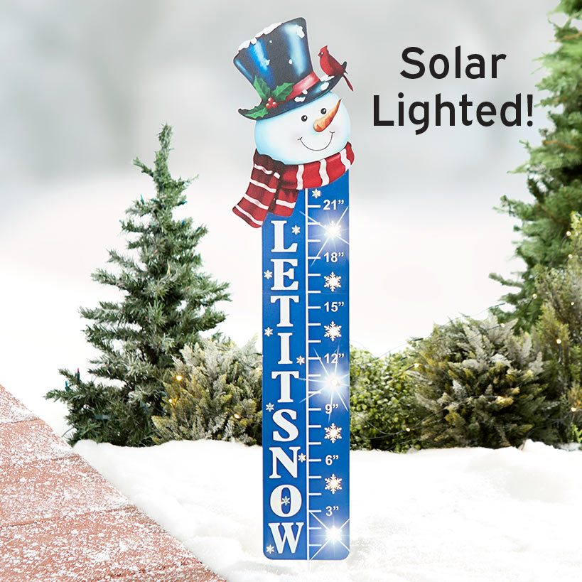Solar Snowman Snow Gauge
