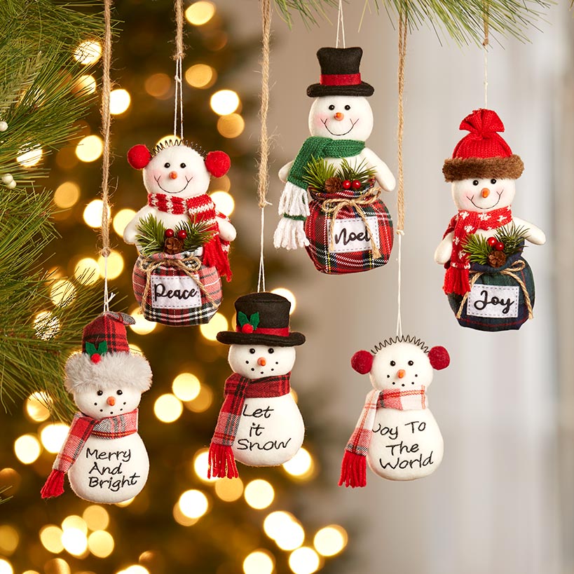 Set of 3 Snowman Ornaments
