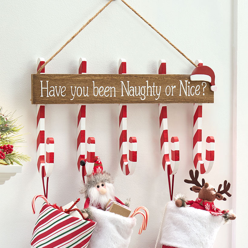Candy Cane Stocking Holder