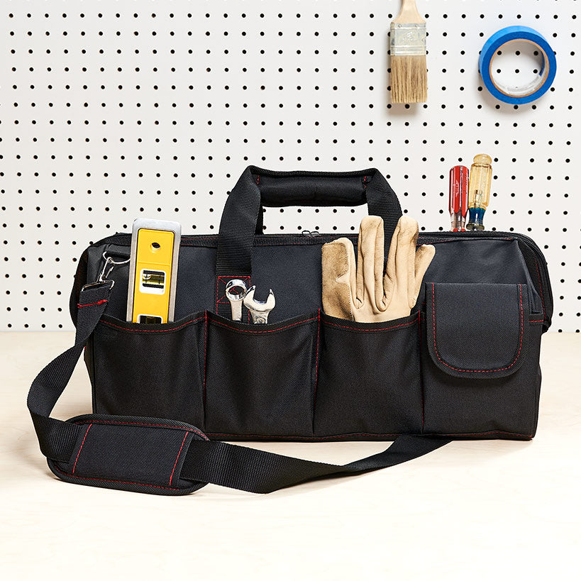Fix-It 18" Tool Bag made With Carry Handle 6 pockets And Rubber Feet