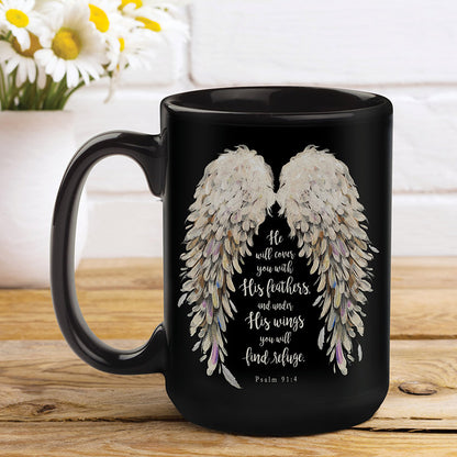 Religious He Will Cover You Coffee Mug