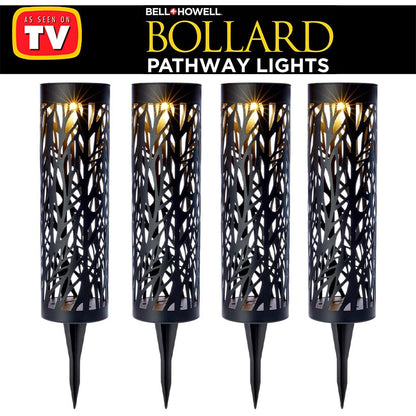 Bell+Howell® Solar Bollard Pathway Lights - Illuminate Your Outdoors