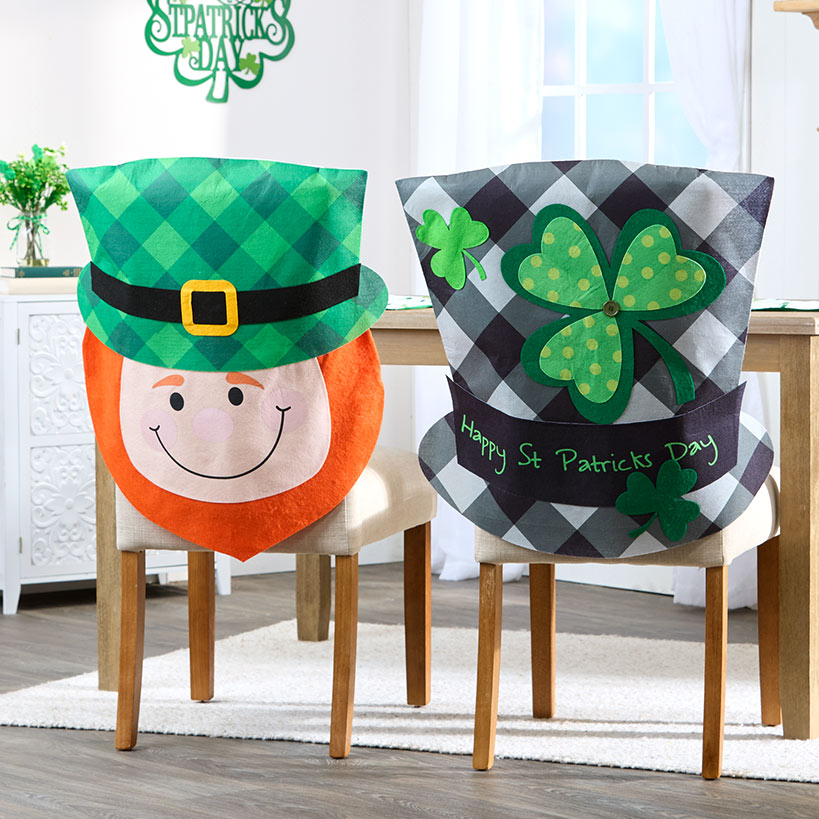 St Patrick's Day Decorative Dining Chair Covers, Set of 2