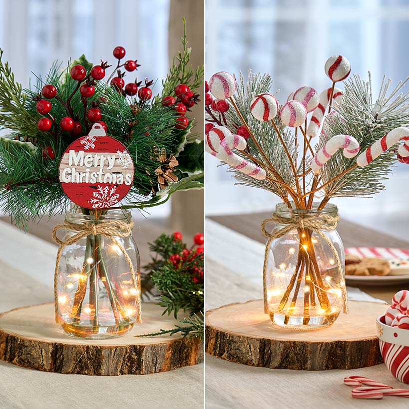 Christmas Fairy Light Vase