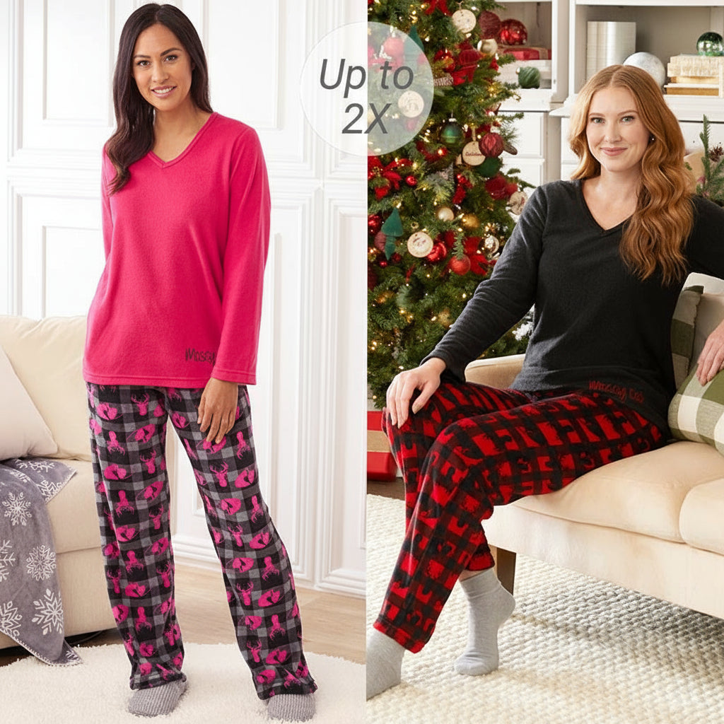 Mossy Oak Fleece Women's Pajama Set 2 Piece