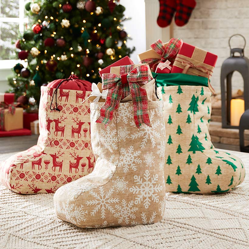Large Stocking-Shaped Gift Bag
