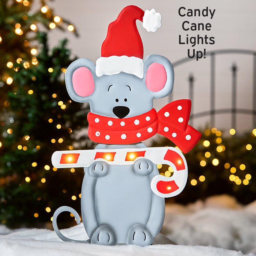 Christmas Mouse Garden Stake
