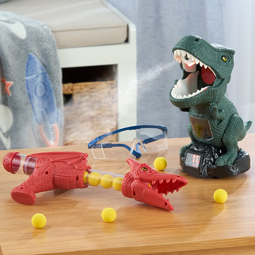 Interactive Dino Shooter Game - Roaring T-Rex with Mist Effects, and Lights