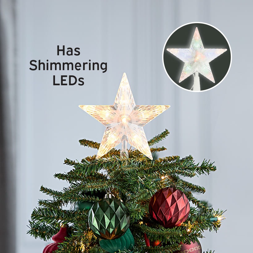 Lighted Star Christmas Tree Topper