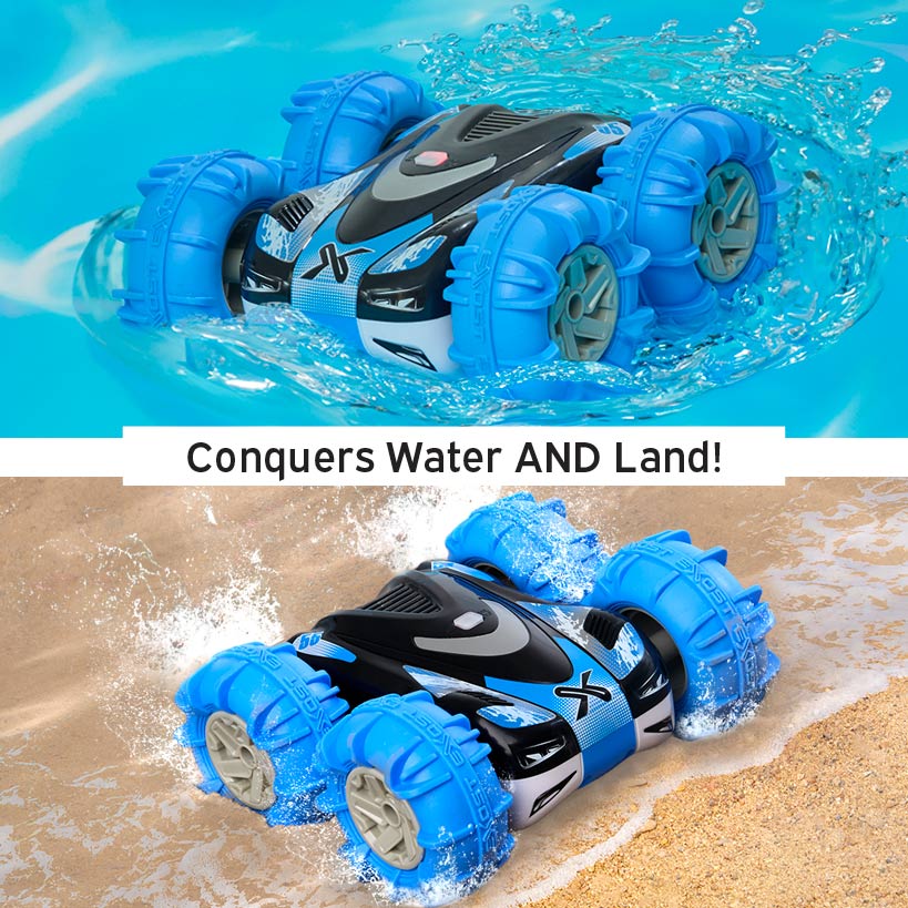Remote Control 360° Aquacross Car - Rechargeable Land and Water Adventure