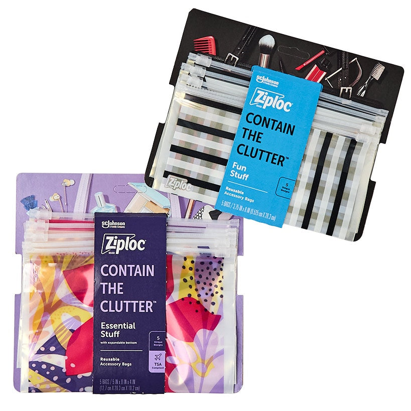 Contain the Clutter Ziploc Bags - Set of 5