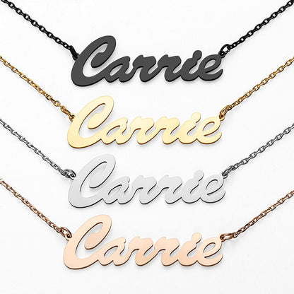 Personalized Hollywood Script Women's Nameplate Necklace