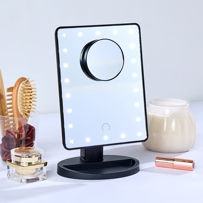 Vanity Mirror Make Up Mirror with Light Portable Touch Screen