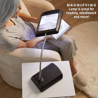 3X Magnification LED Reading Floor Lamp 34" Tall Batery Operated