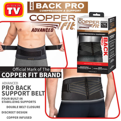 Copper Fit® Advanced Back Pro - Back Support, Unisex with Anti-Odor Fabric