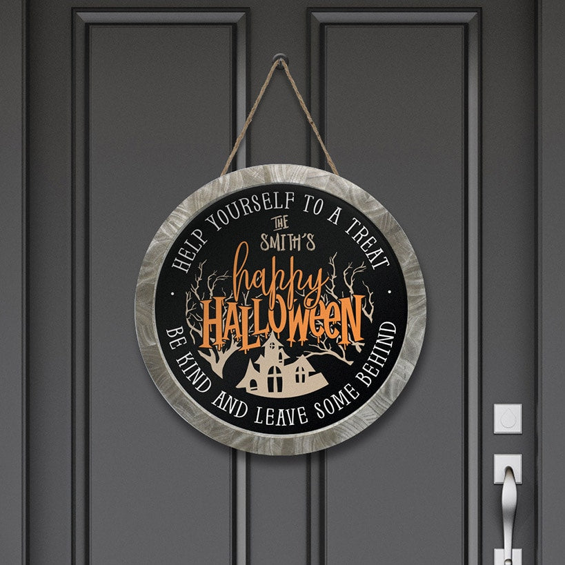 Personalized Wall Sign Happy Halloween