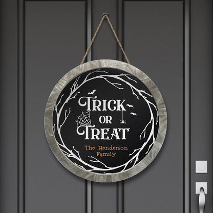 Personalized Halloween Trick or Treat Wall Sign