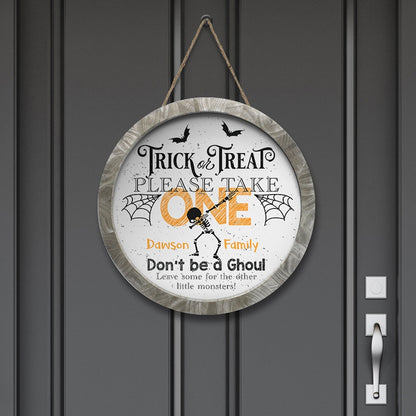 Personalized Halloween Take One Wall Sign