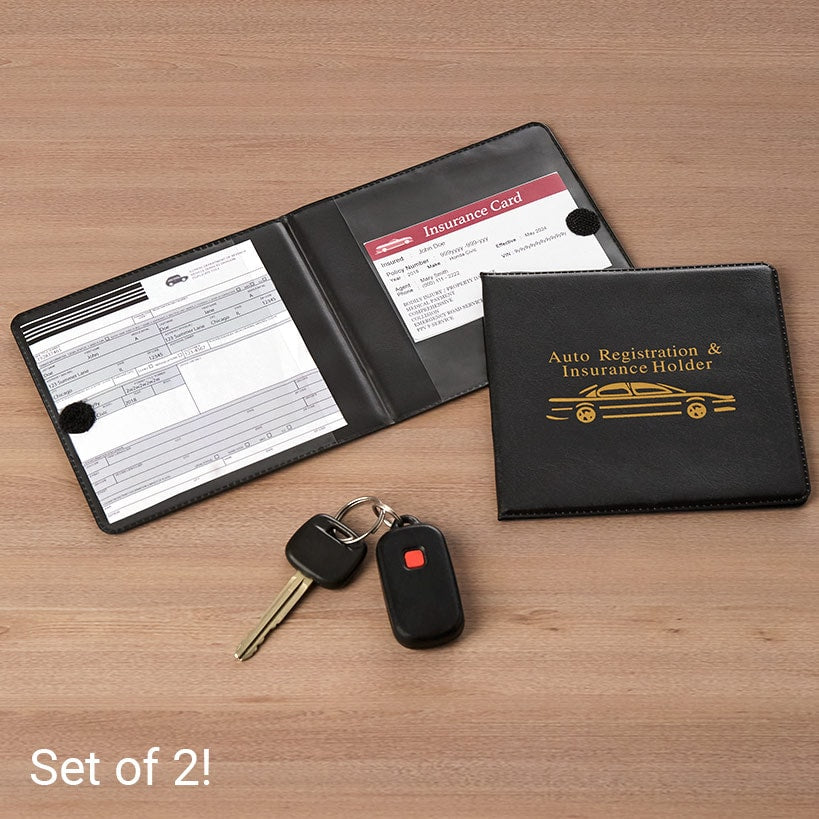 Auto Registration and Insurance Card Holder Set of 2