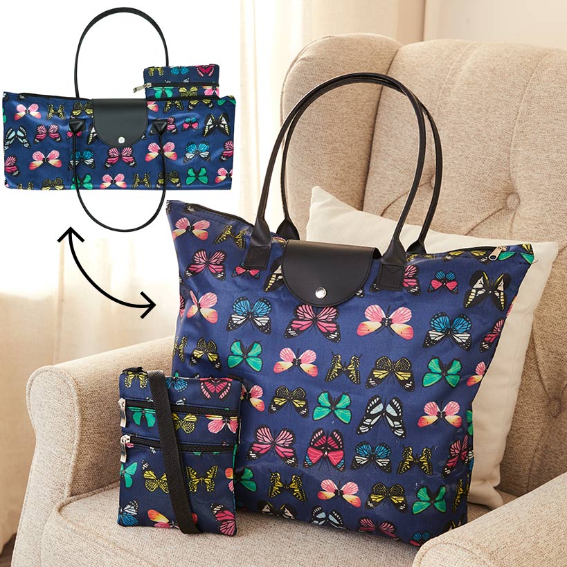 Foldable Bag and Crossbody Bag Butterfly
