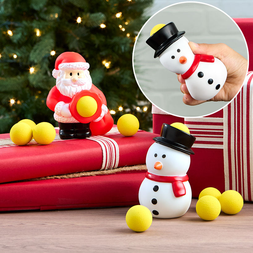 Ball Poppers Holiday Character With 5 Foam Balls