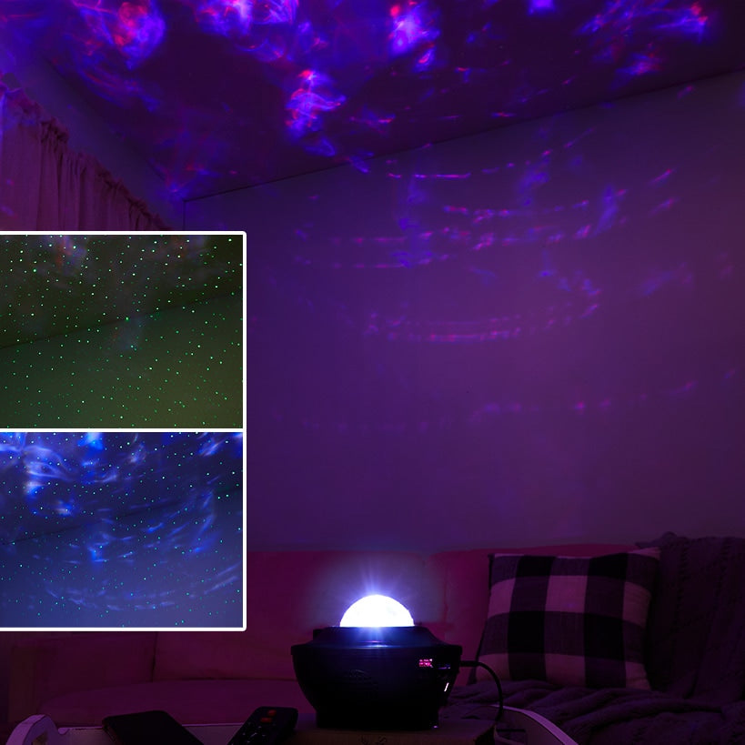 LED Projection Light With Bluetooth Speaker Voice Activated