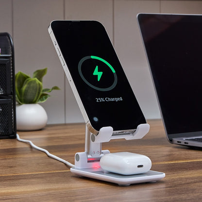 Foldable Wireless Charging Phone Stand 2 in 1