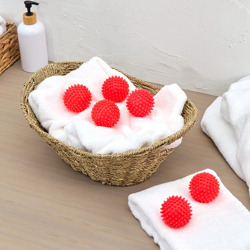 Aromatic Rose Scented Dryer Balls for Laundry Freshness Quick Dry Time 6 Pk