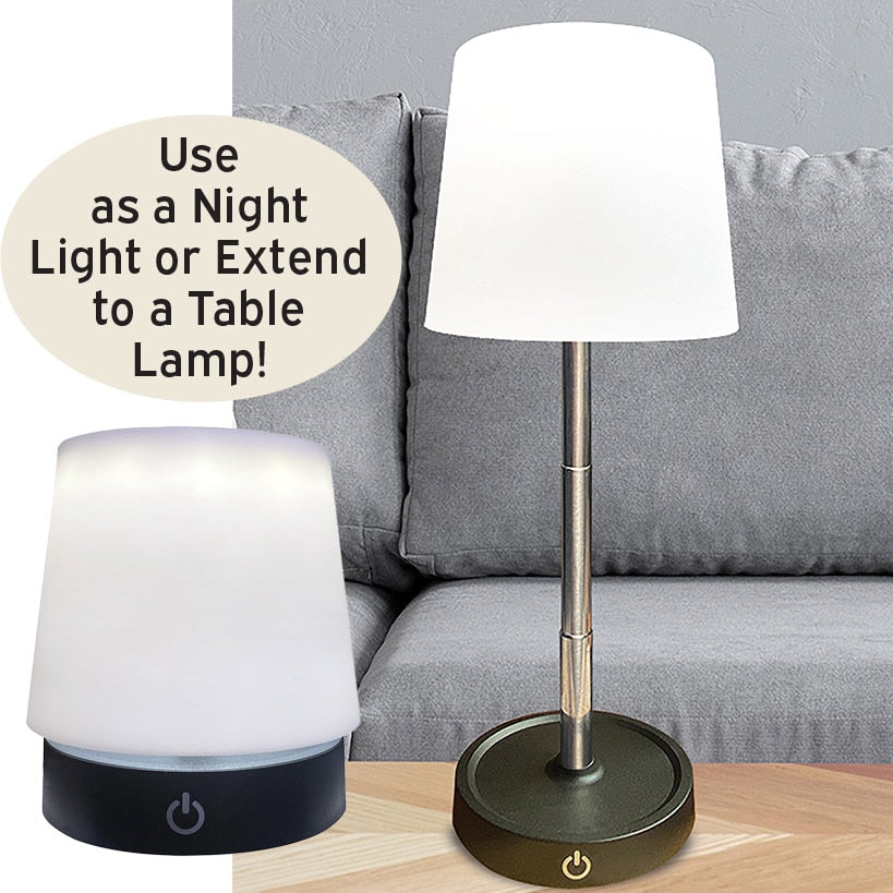 Telescoping 2-in-1 Night Light Table Lamp