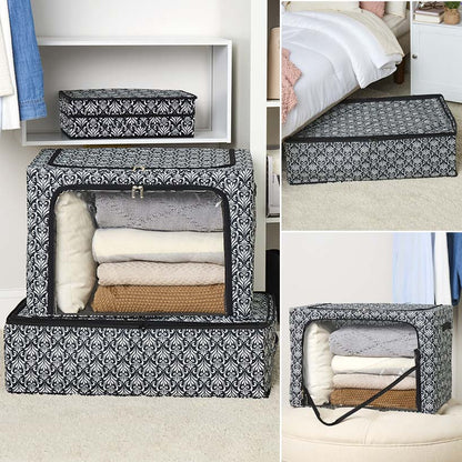 Damask Bedroom or Closet Storage Bin Organizer