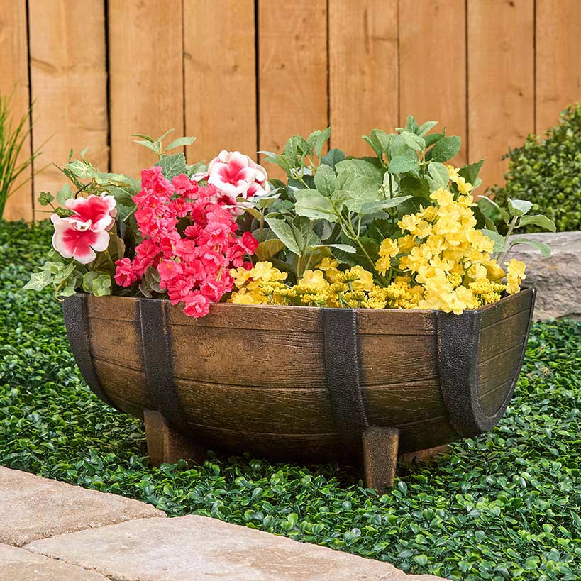 Planter Half Barrel with Legs