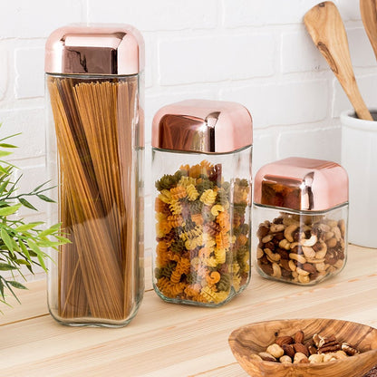 Glass Jar Storage Set 3-Pc