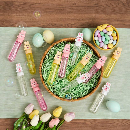 Easter Bunny Bubble Wands For Kids Easter Basket Party Favor Set Of 12
