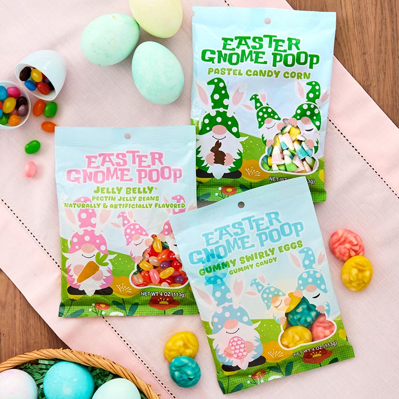 Easter Gnome Poop Candy 4oz. - Jelly Beans, Candy Corn, or Gummy Eggs