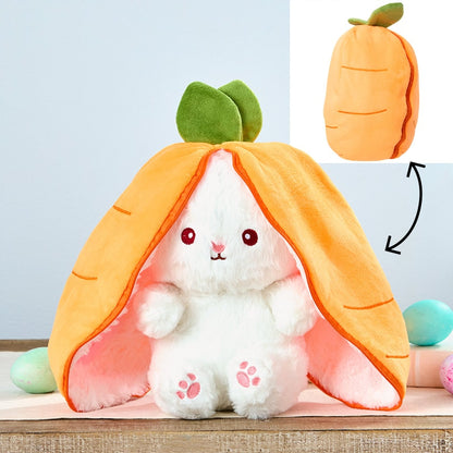 Easter Bunny Reversible Plush Transforms From Bunny To Carrot Pillow