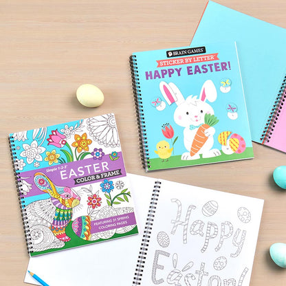Sticker By Letter™ Happy Easter Activity Or Easter Coloring Book