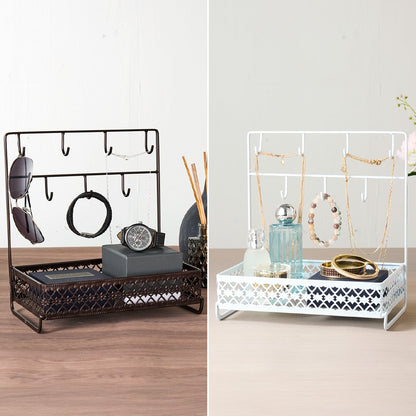 Dresser Top Organizer with Hooks
