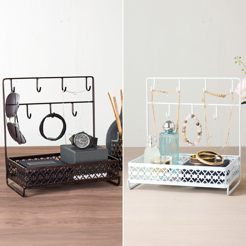 Dresser Top Organizer with Hooks