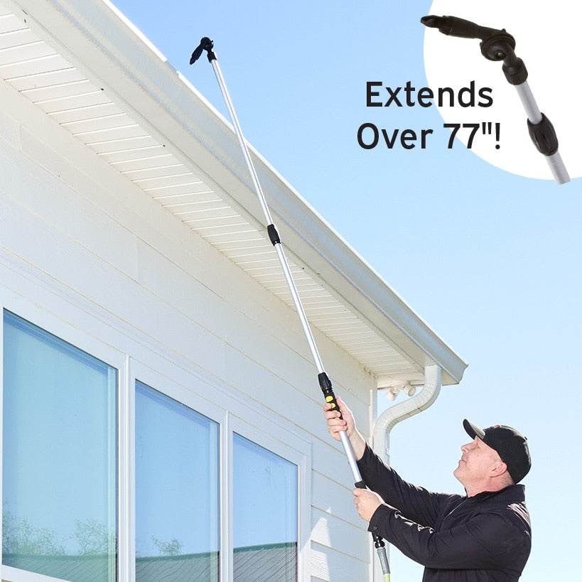 Telescopic Gutter Cleaning Wand Lightweight Tool With Rotating Nozzle