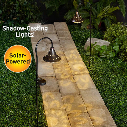 Solar Shadow Cast Shepherd's Hook Garden Stake