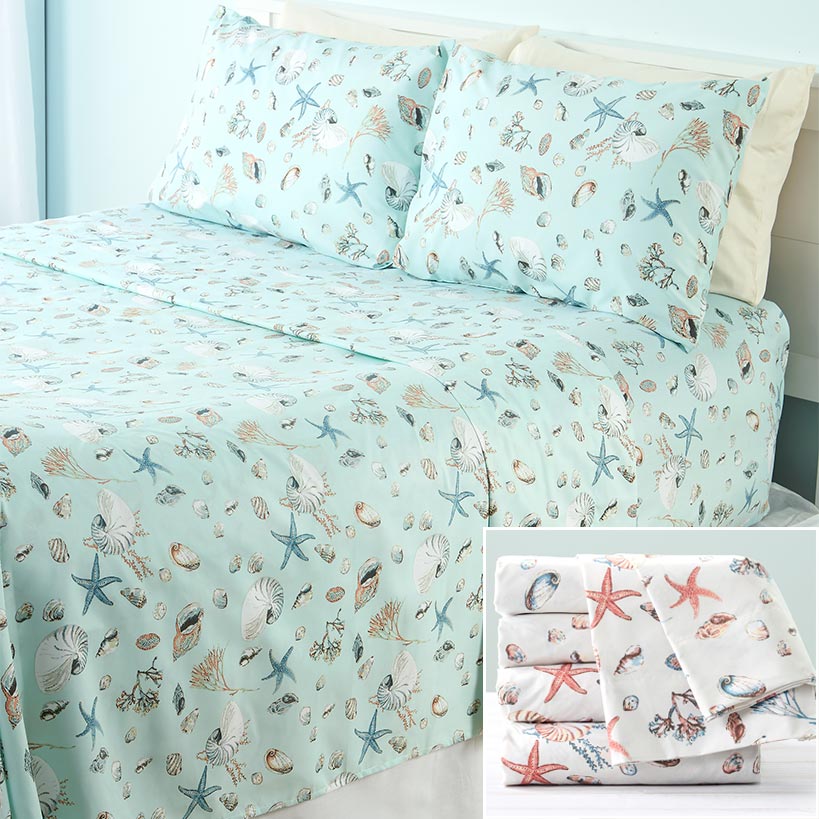 Oceanside Ultra-Soft Microfiber 4-Pc. King Sheet Set