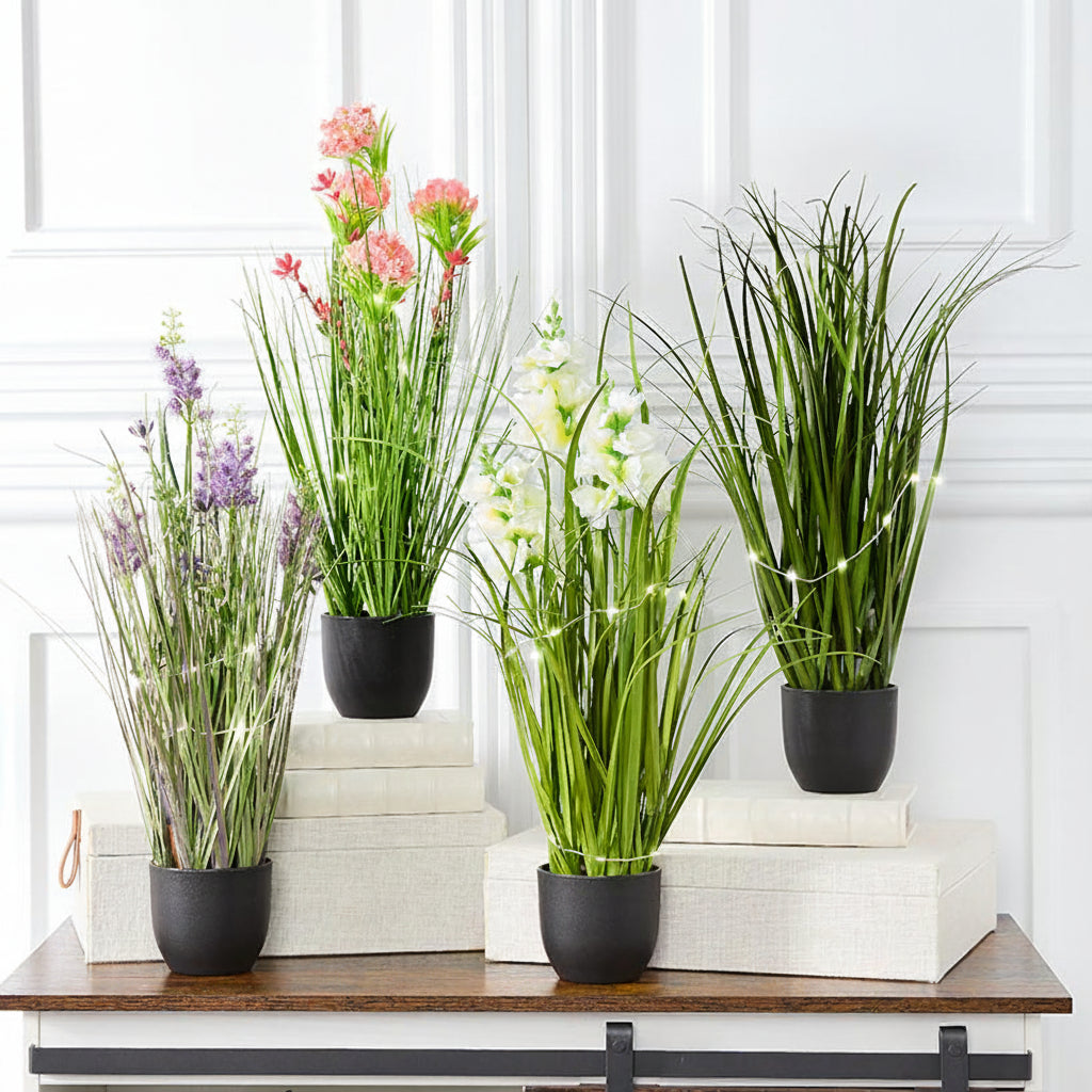 Lighted Flower Indoor Potted Plant