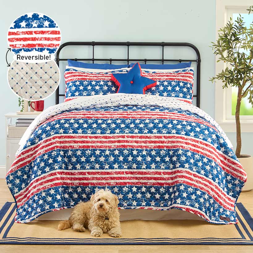 Mossy Oak Stars and Stripes Reversible Quilt, Full/Queen or King