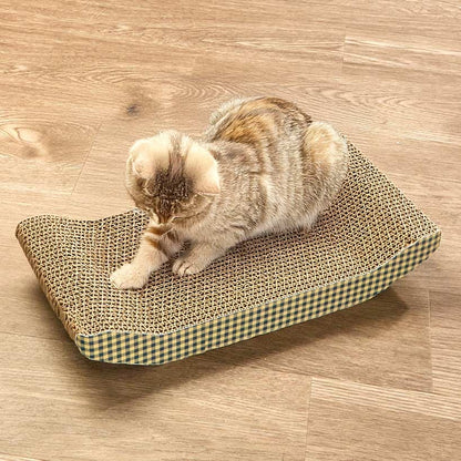 Cat Scratcher Chaise - Durable Corrugated Cardboard with Catnip